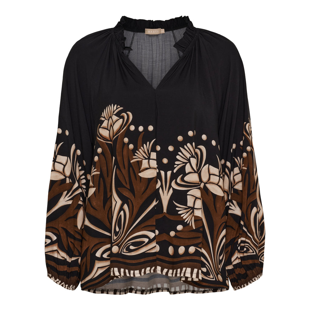 MARTA DU CHATEAU - SKJORTE - OCTAVIA 003B - BLACK