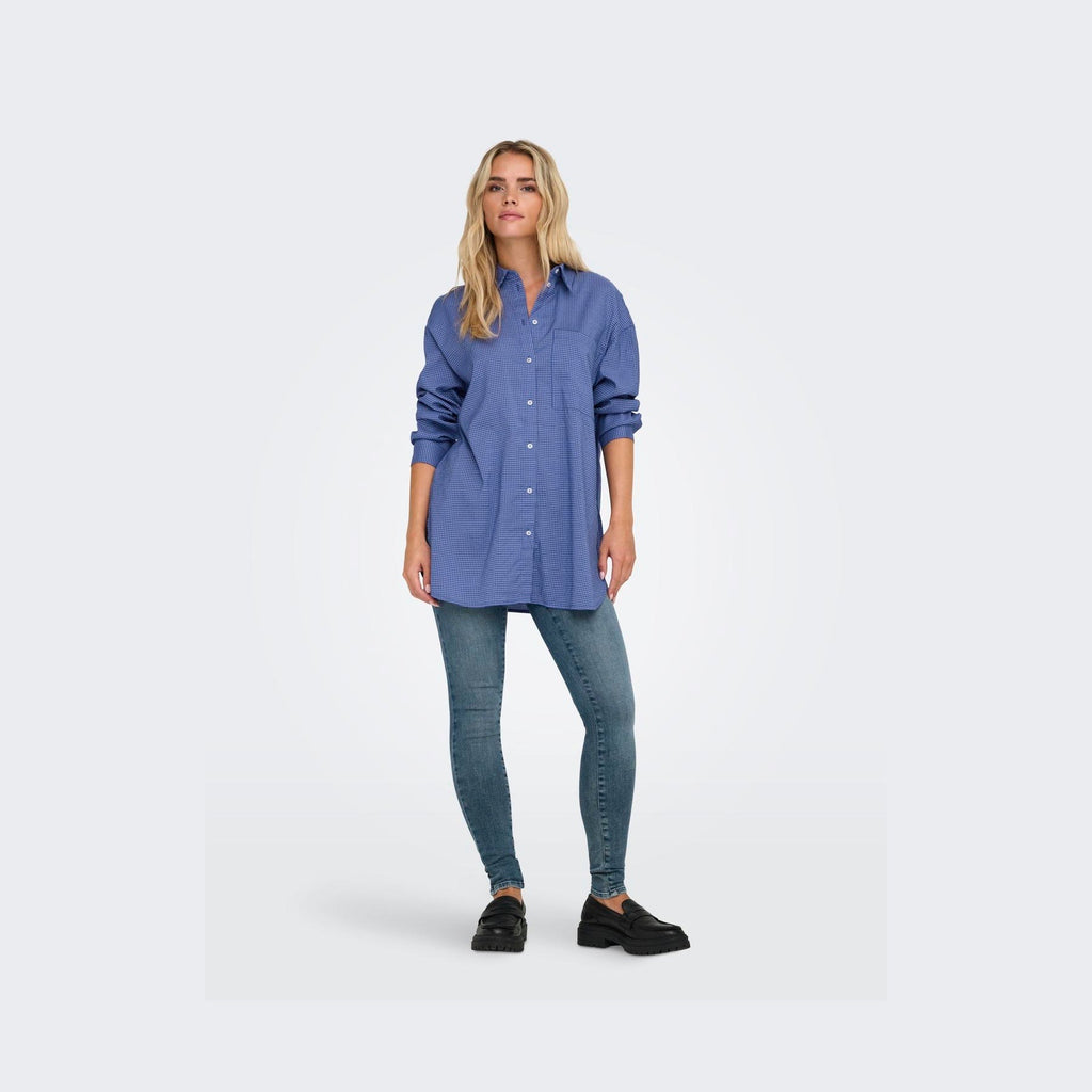 ONLY - SKJORTE - MAGGIE 15344363 - AMPARO BLUE