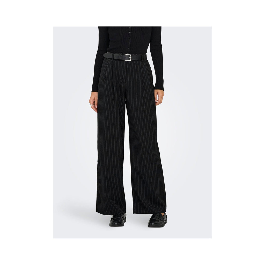 ONLY - BUKS - REINA PLEAT 15349616 - BLACK/CLOUD DANCER PINSTRIPES