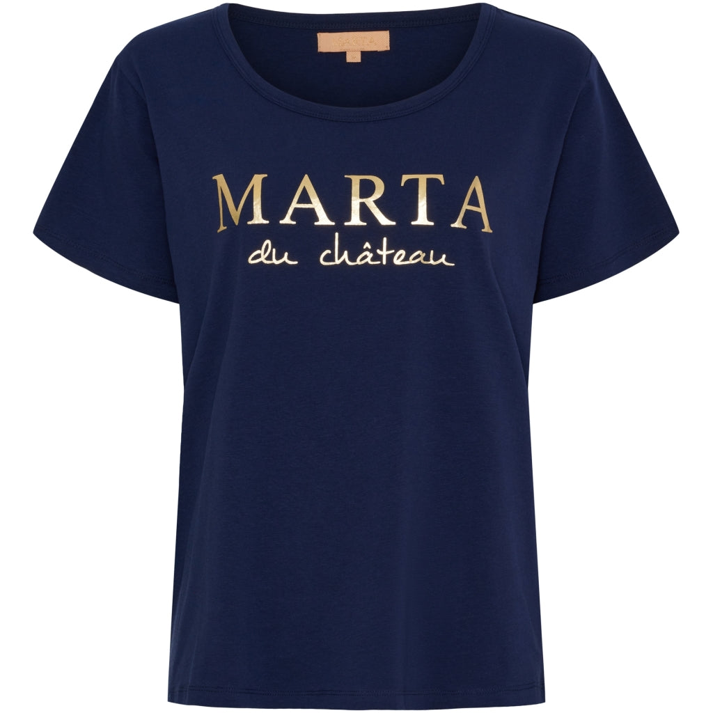 MARTA DU CHATEAU - T-SHIRT - JEANETTE MT-002 - NAVY BLUE