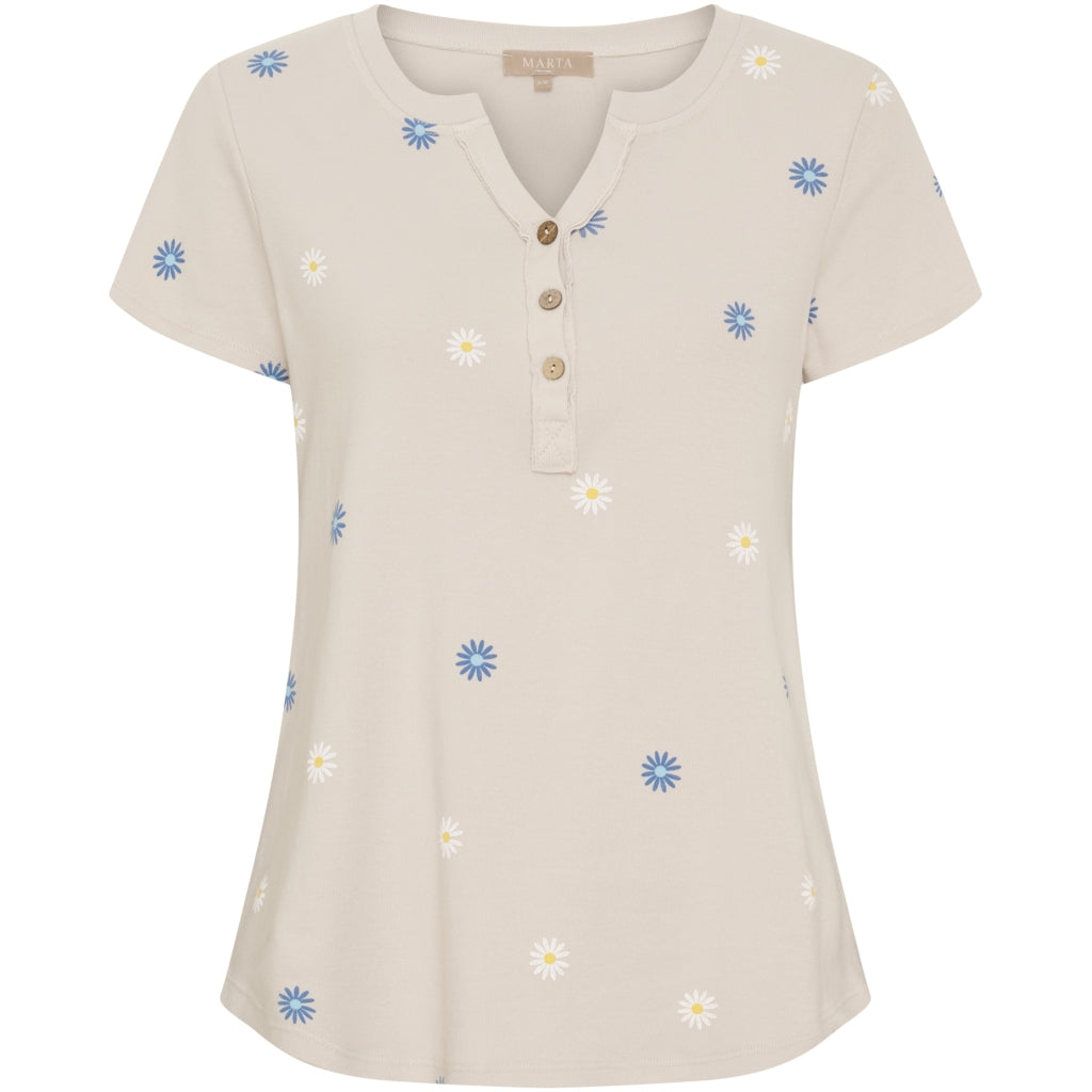 MARTA DU CHATEAU - T-SHIRT - CECILIE 2553-D - BEIGE