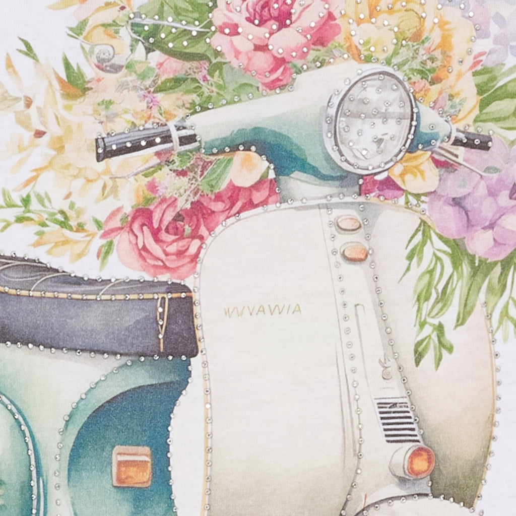 MARTA DU CHATEAU - T-SHIRT - MARIE 1535 - WHITE VESPA