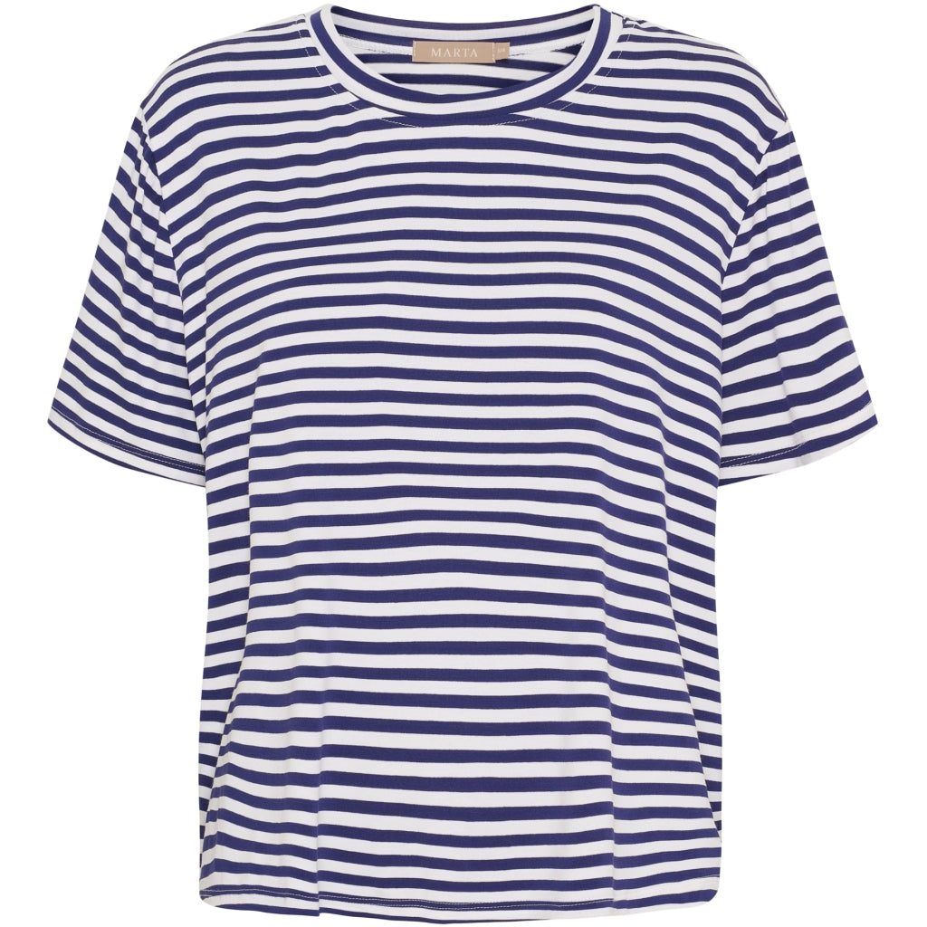 MARTA DU CHATEAU - T-SHIRT - ENRICA 258036 - BLUE SCURO STRIPE