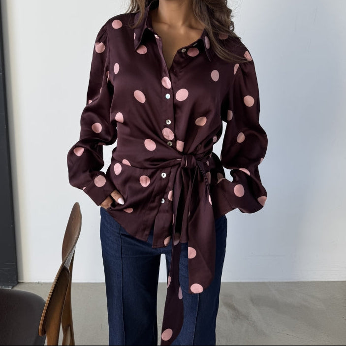 CONTINUE - BLUSE - ROSANNE 15065 - BORDEAUX DOT