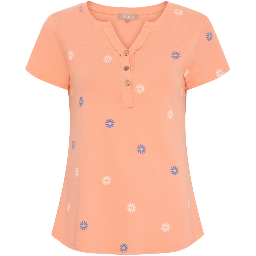 MARTA DU CHATEAU - T-SHIRT - CECILIE 2553-D - SALMONE