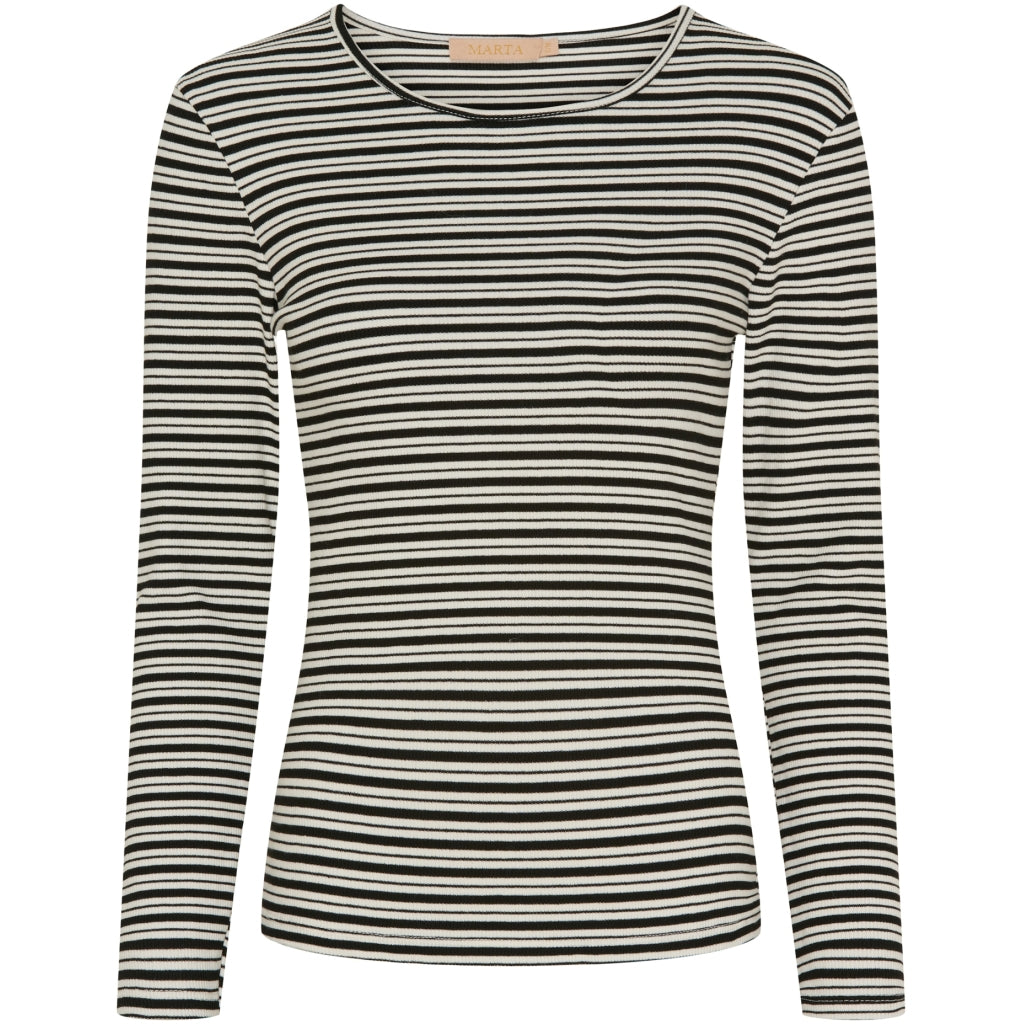 MARTA DU CHATEAU - BLUSE - CHRISTEL 6452 - BLACK/CREAM