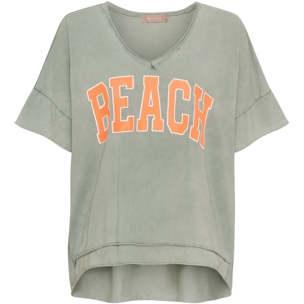 MARTA DU CHATEAU - T-SHIRT - NEILA 2436/B - MILITARY/ORANCIO