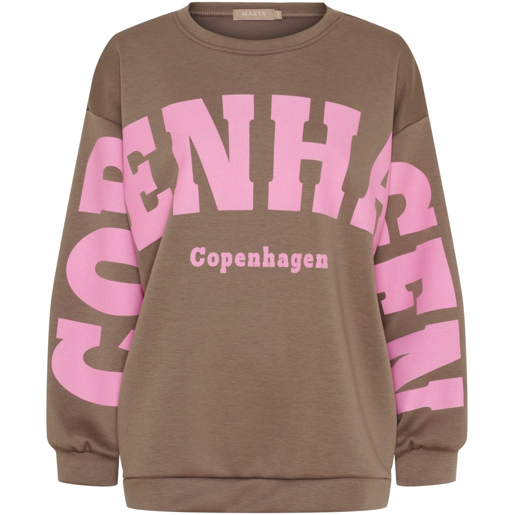 MARTA DU CHATEAU - SWEATSHIRT - HIBISCUS 22659 - FANGO