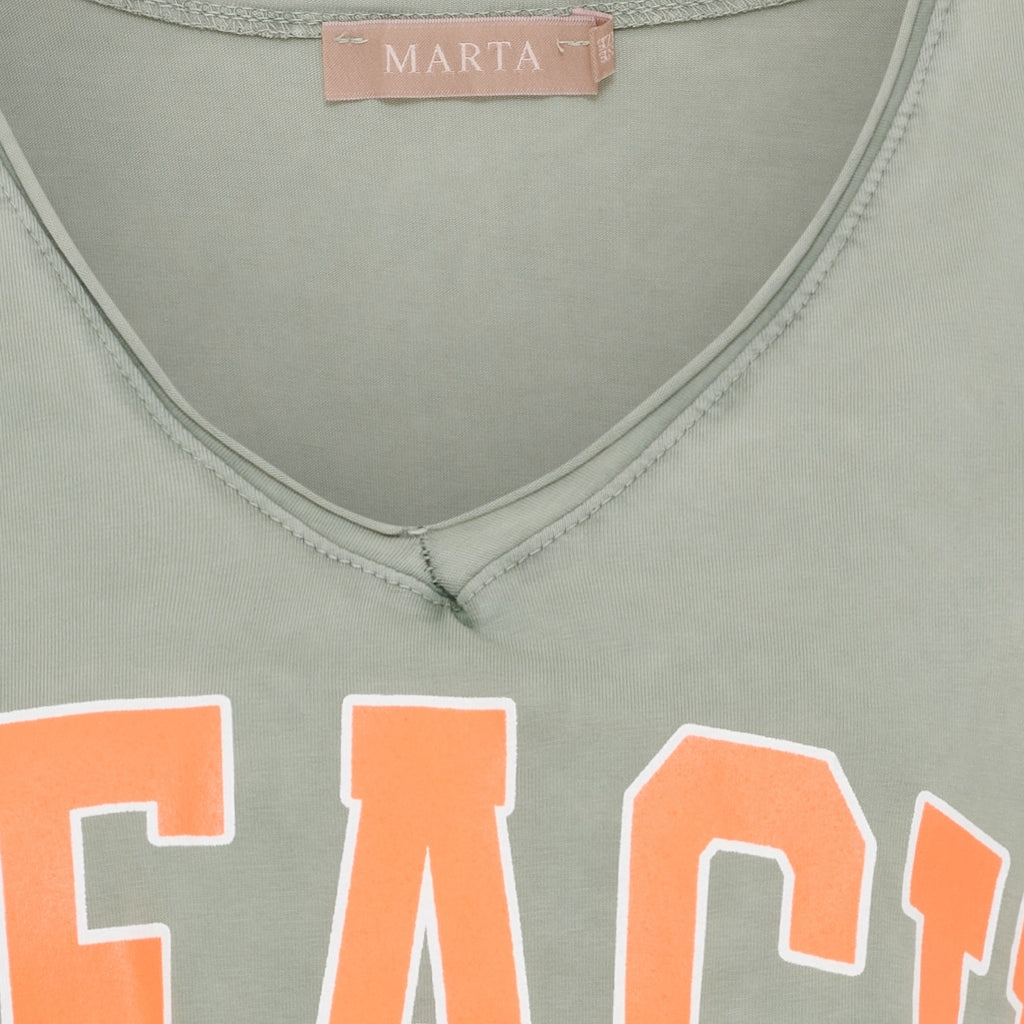 MARTA DU CHATEAU - T-SHIRT - NEILA 2436/B - MILITARY/ORANCIO