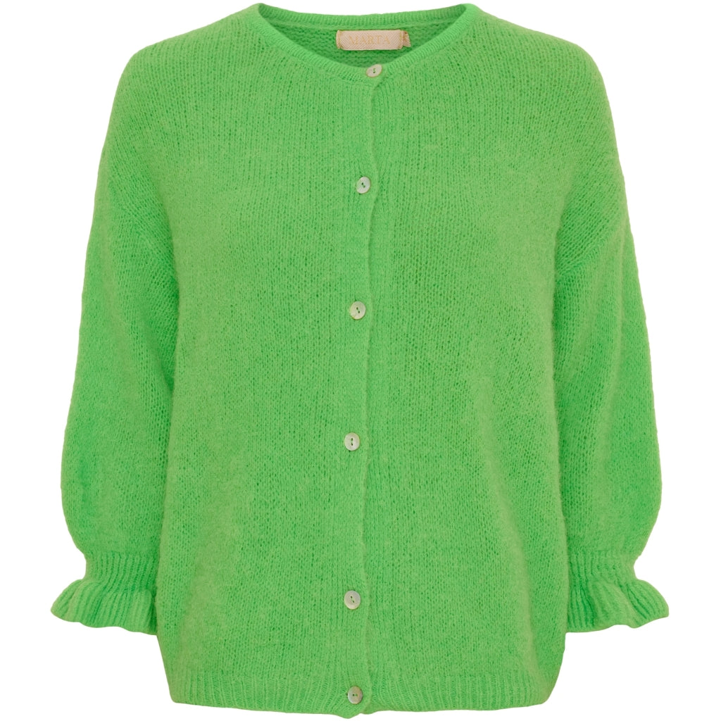 MARTA DU CHATEAU - CARDIGAN - JULIANA 2413 - GREEN FLUO