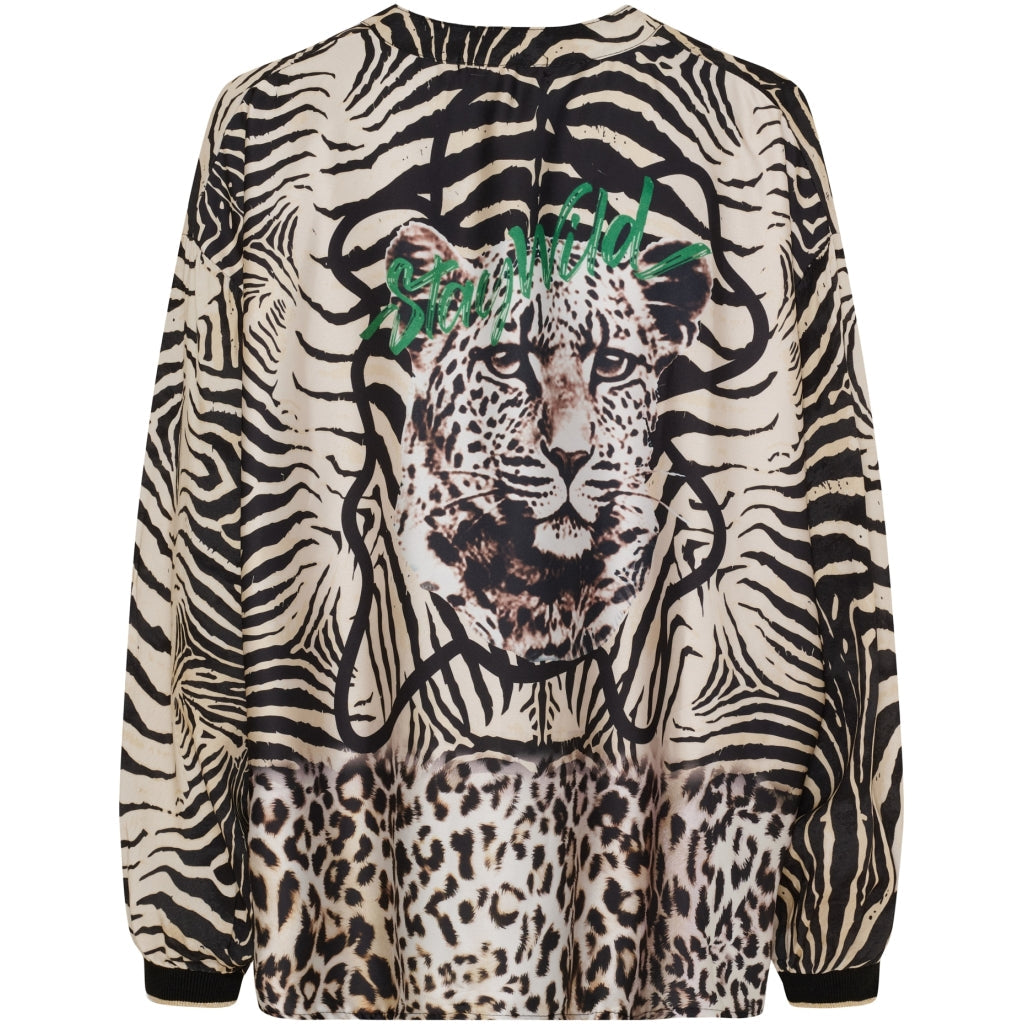 MARTA DU CHATEAU - SKJORTE - VERONIQUE 36108 - NERO ZEBRA