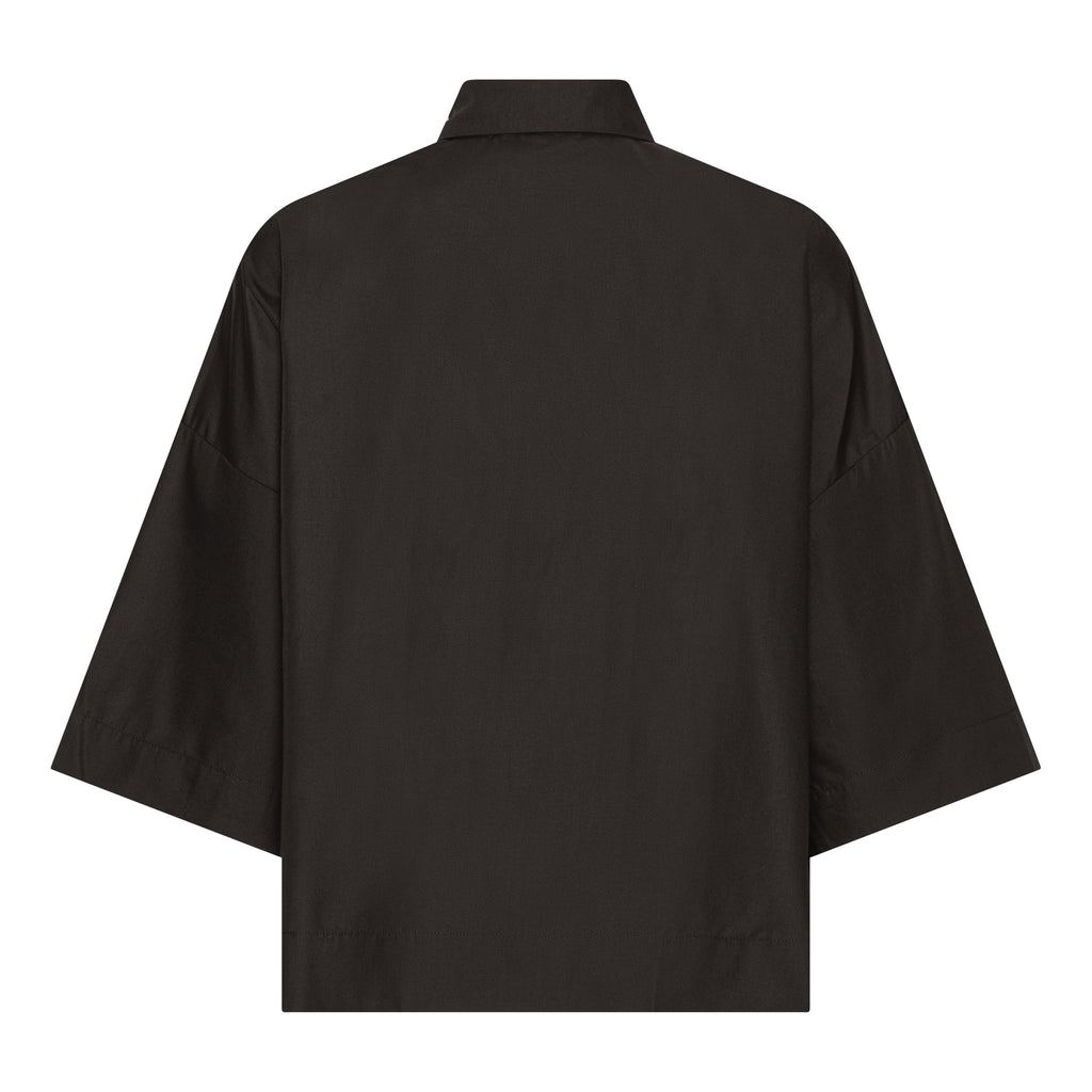CONTINUE - SKJORTE - KLARA 15039 - BLACK/GOLD BUTTONS