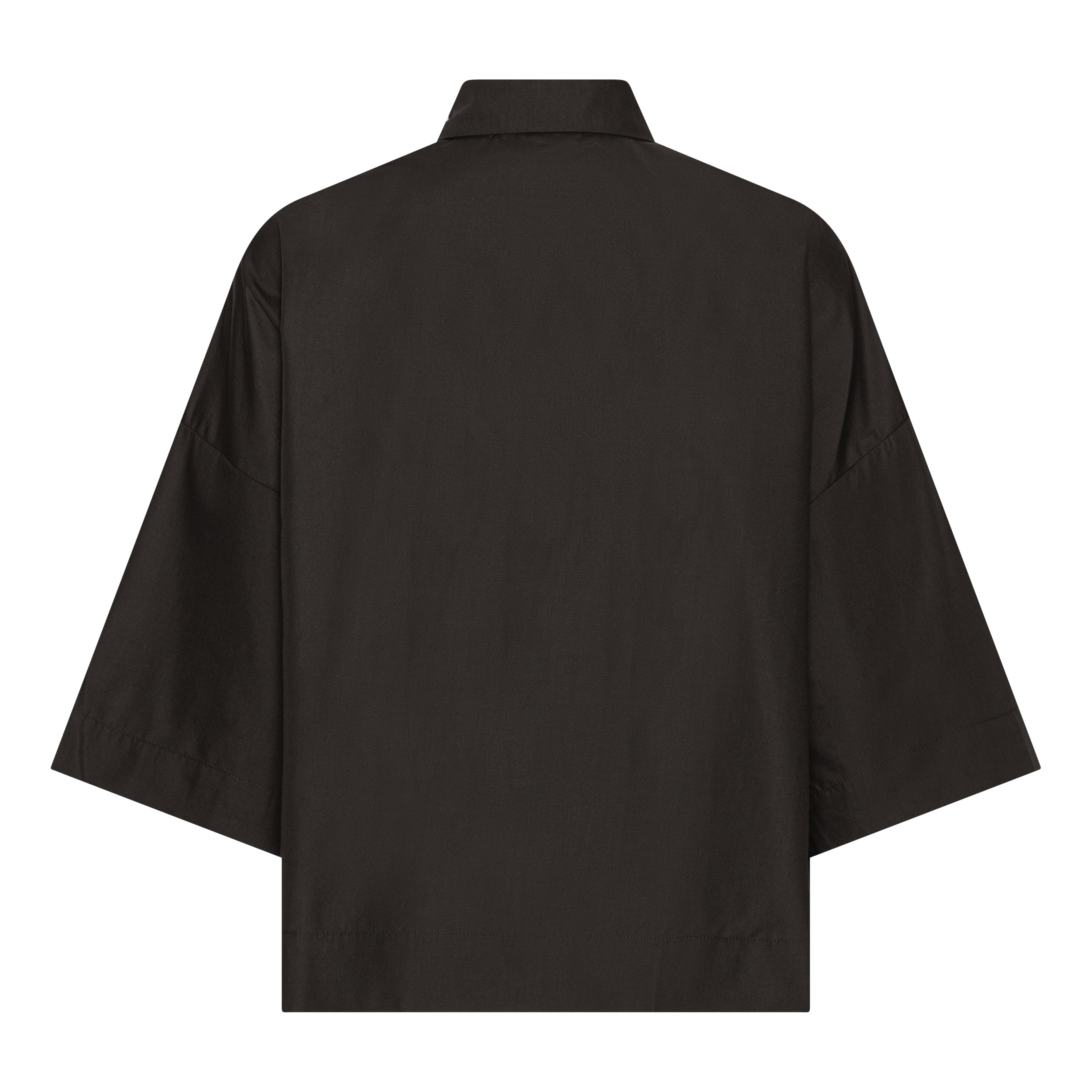 CONTINUE - SKJORTE - KLARA 15039 - BLACK/GOLD BUTTONS