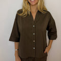 CONTINUE - SKJORTE - SIGRID 15047 - BROWN STRIPE