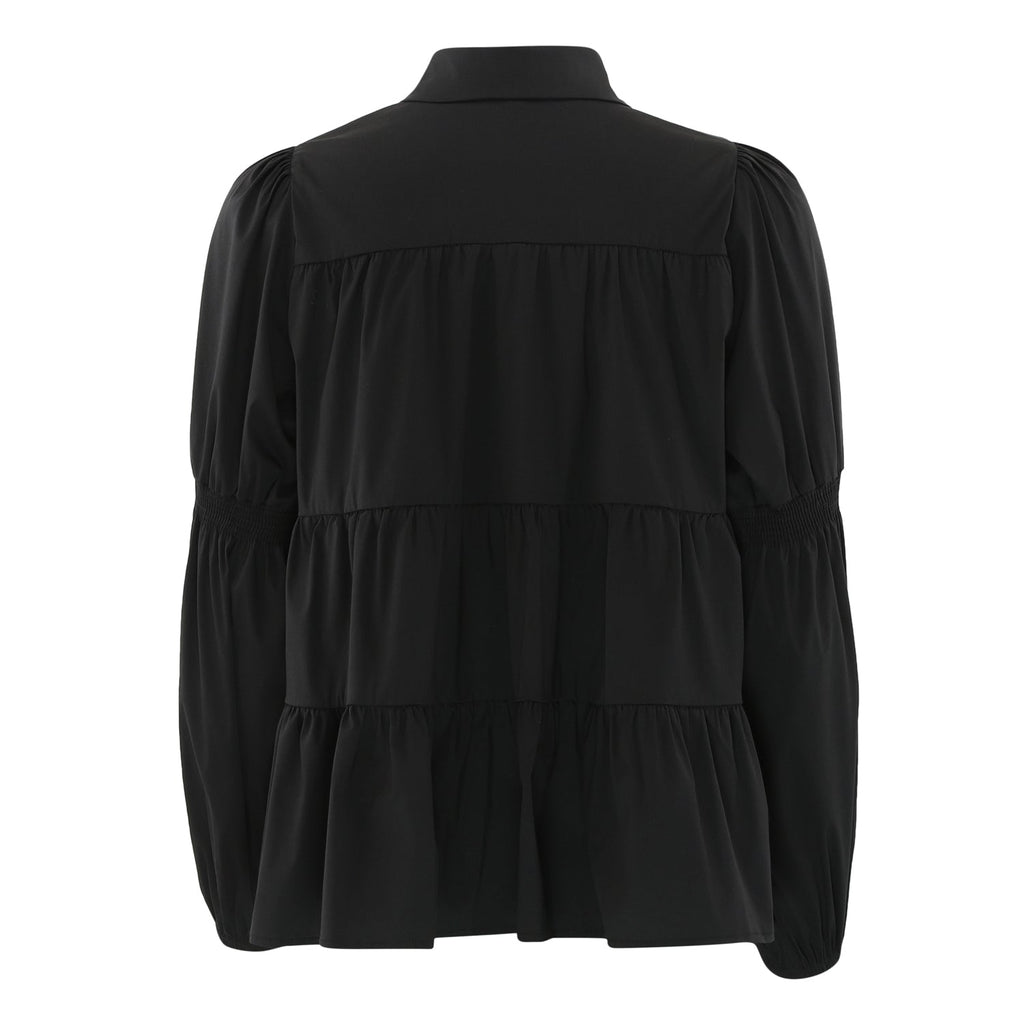 CONTINUE - SKJORTE - SANNA GOLD BUTTONS 15085 - SORT
