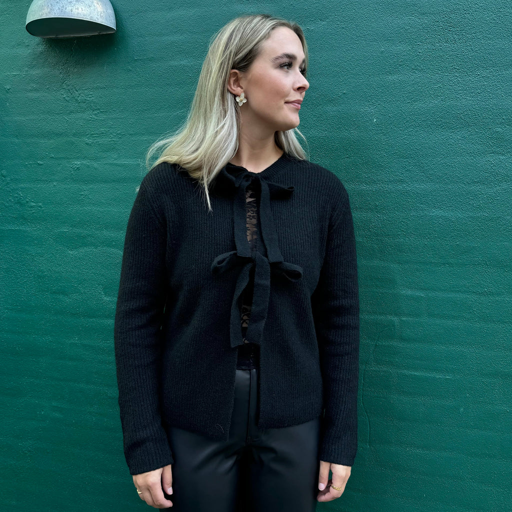 PIECES - CARDIGAN - SILLY 17150235 - SORT