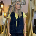 ONLY - VEST - IDA TIE 15354435 - DARK BLUE DENIM