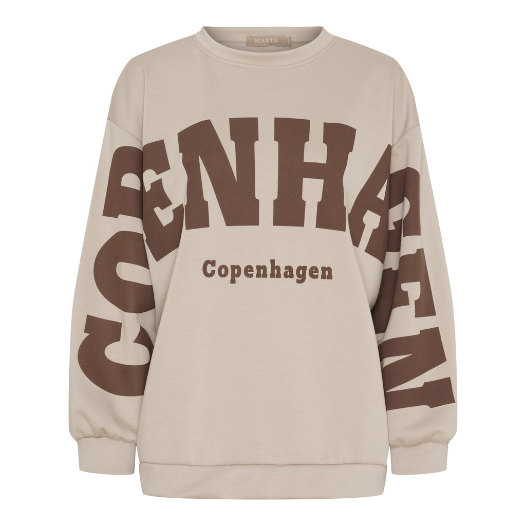 MARTA DU CHATEAU - SWEATSHIRT - HIBISCUS 22659 - BEIGE