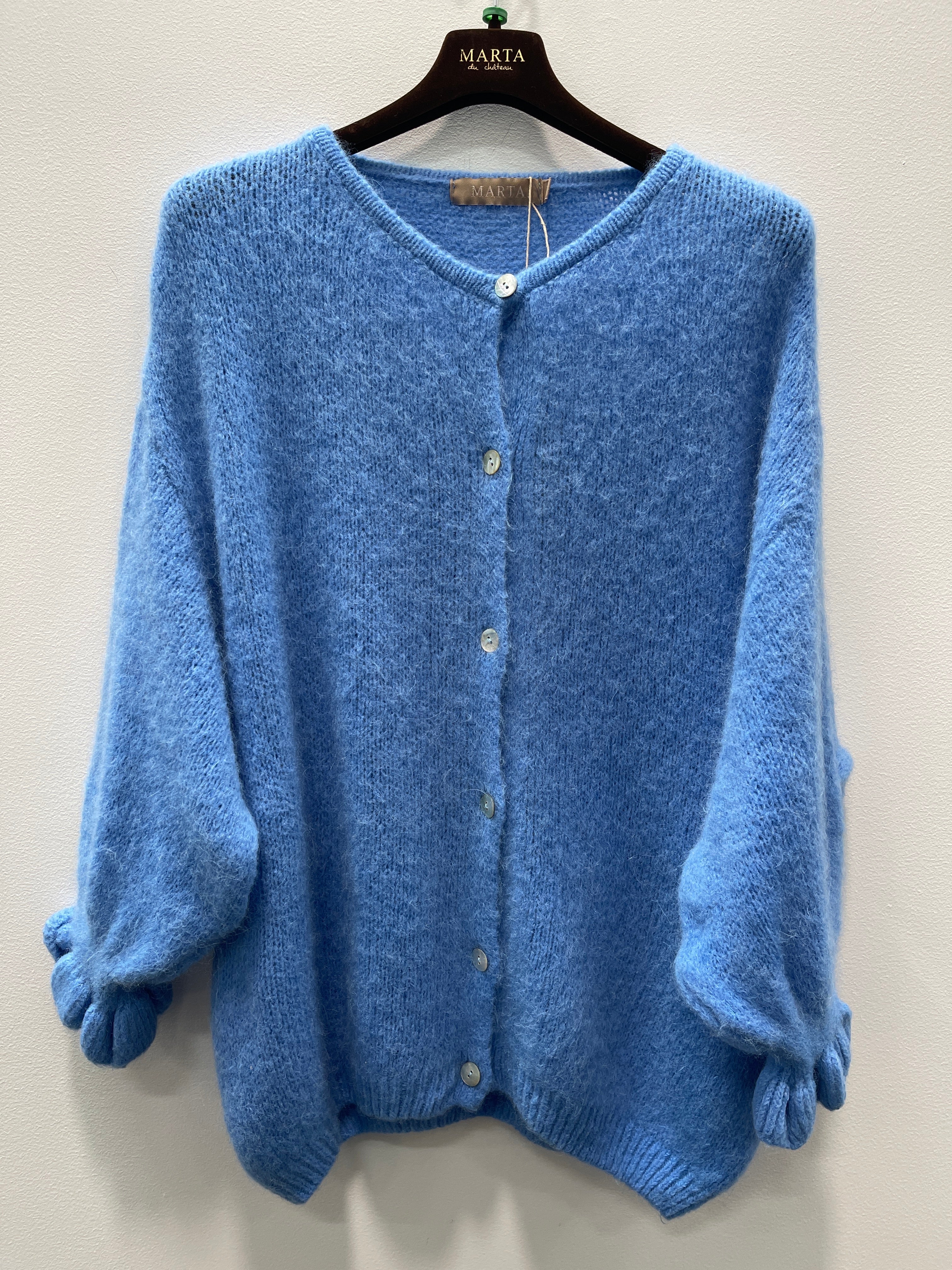 MARTA DU CHATEAU - CARDIGAN - JULIANA 2413 - STRONG CELESTE2027
