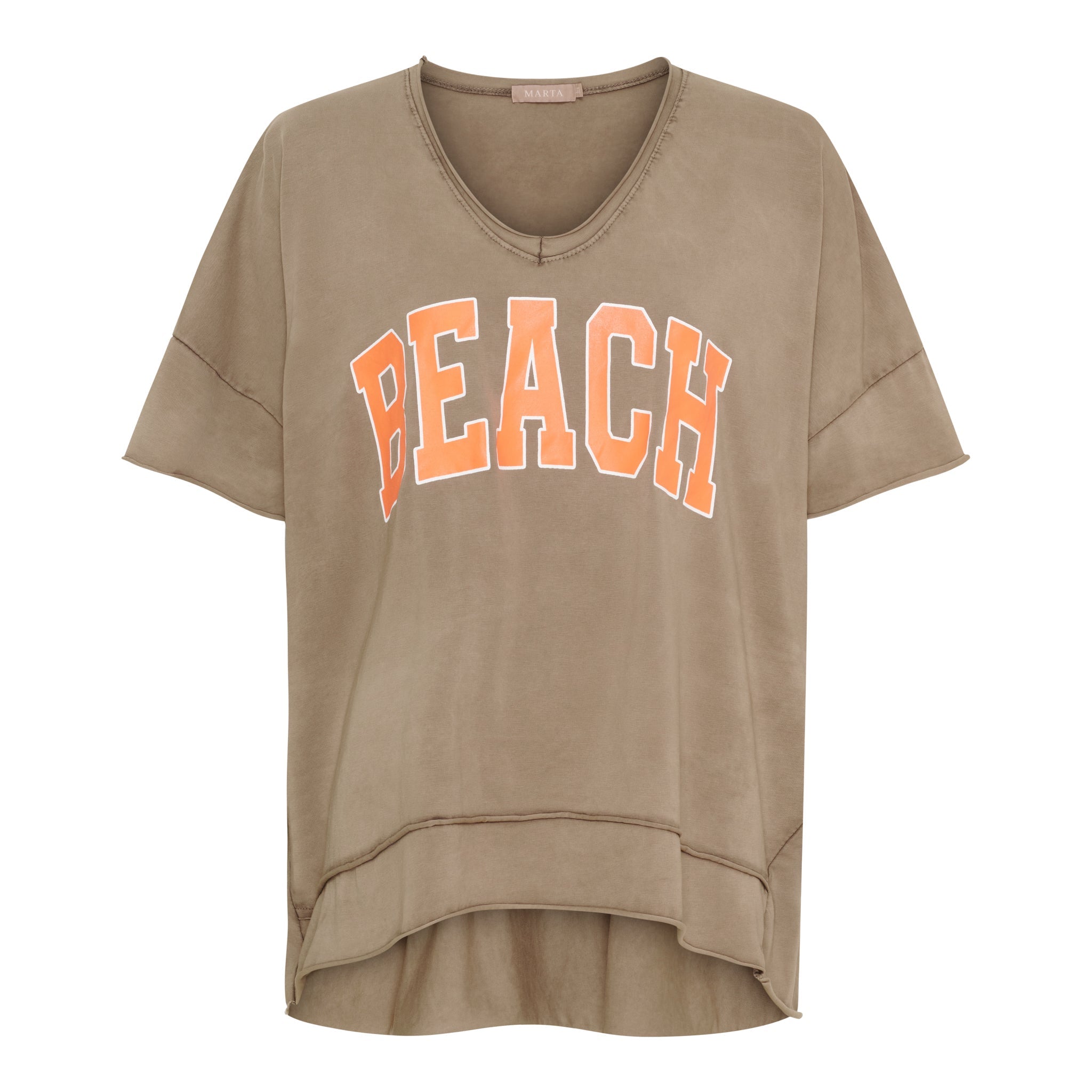 MARTA DU CHATEAU - T-SHIRT - NELLA 2436/B - MARRONE/ARANCIO