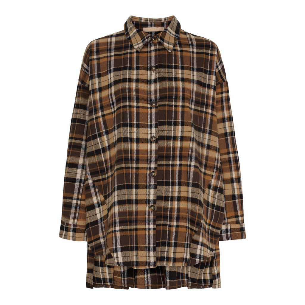 MARTA DU CHATEAU - SKJORTE - LAURELINE 248459 - CAMEL J-TEX