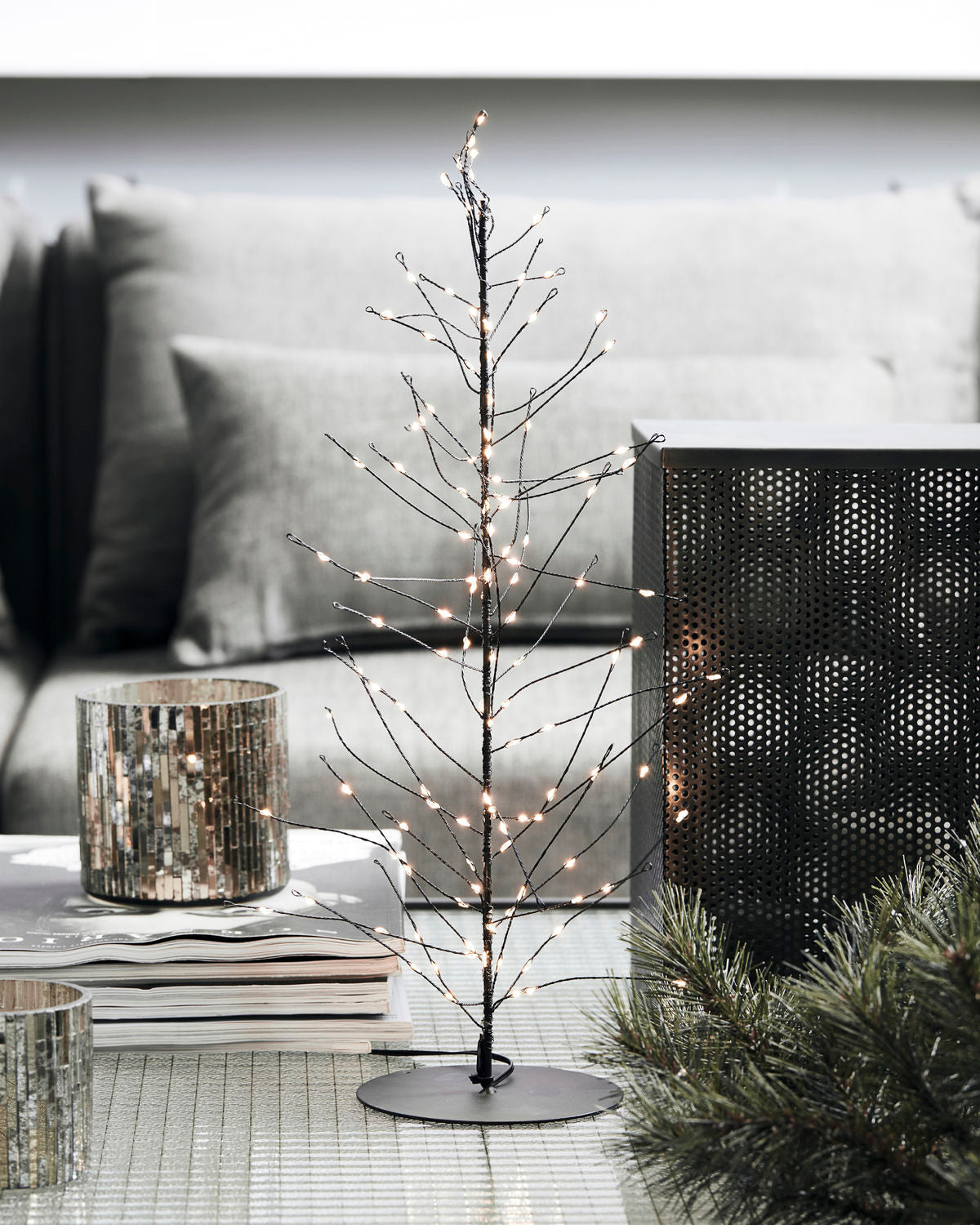 HOUSE DOCTOR - STÅLTRÅDS JULETRÆ - GLOW 263210002 - SORT