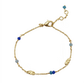 ZEFINA - ARMBÅND -  AMAZONE BLUE -FORGYLDT