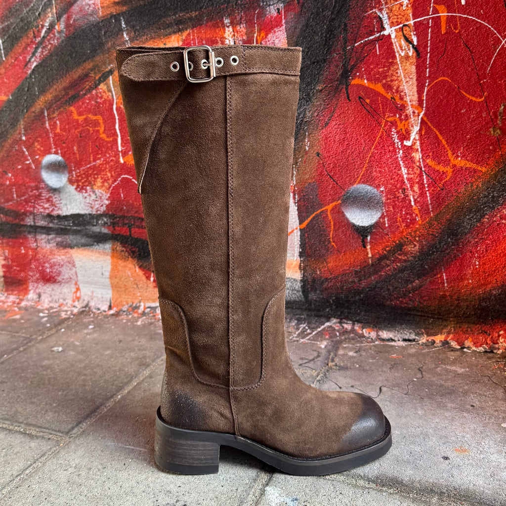 PAVEMENT - STØVLE - ANINE SUEDE 25475-1 - BROWN SUEDE