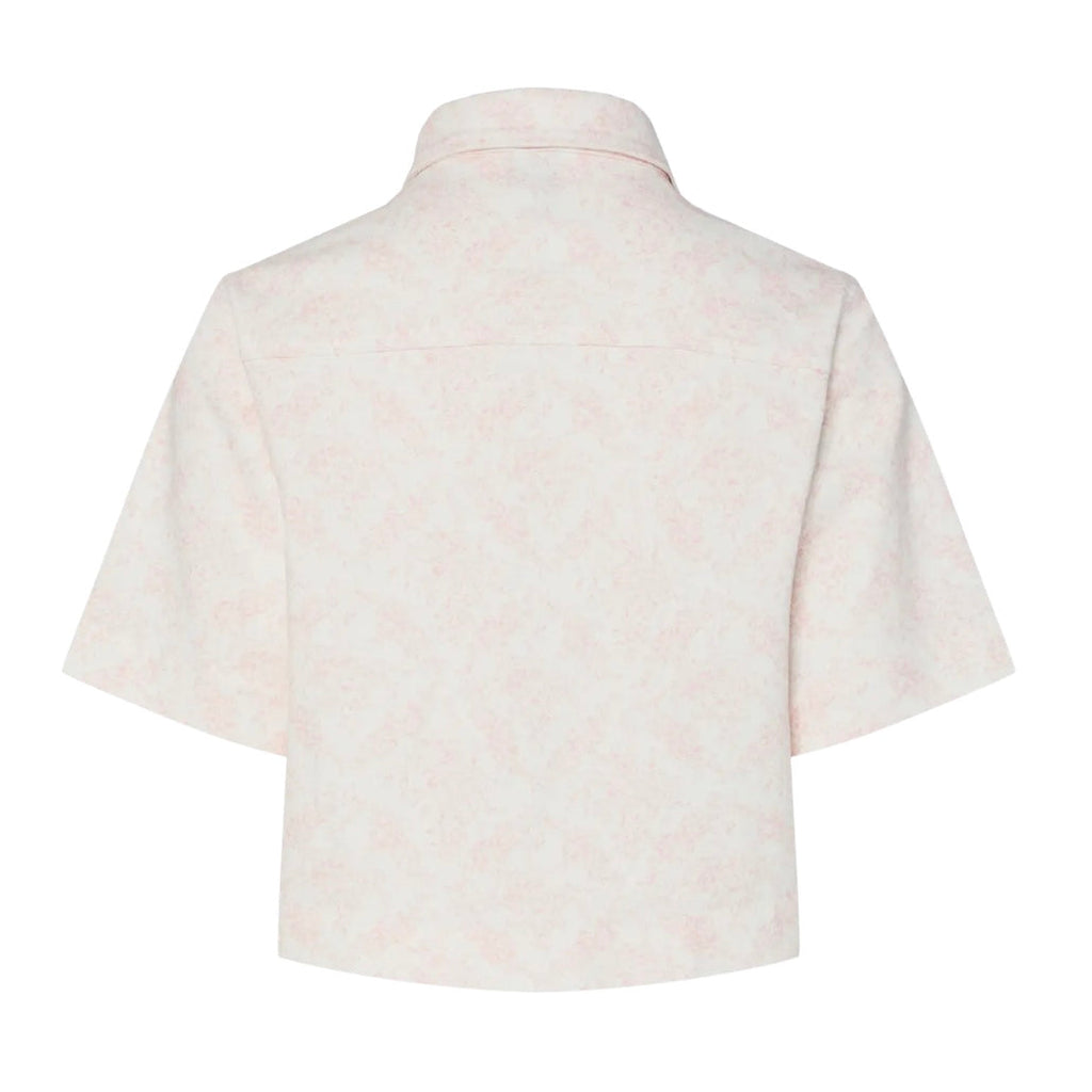 PIECES - DENIM SKJORTE - SALUME 17156432 - EGRET FLOWER