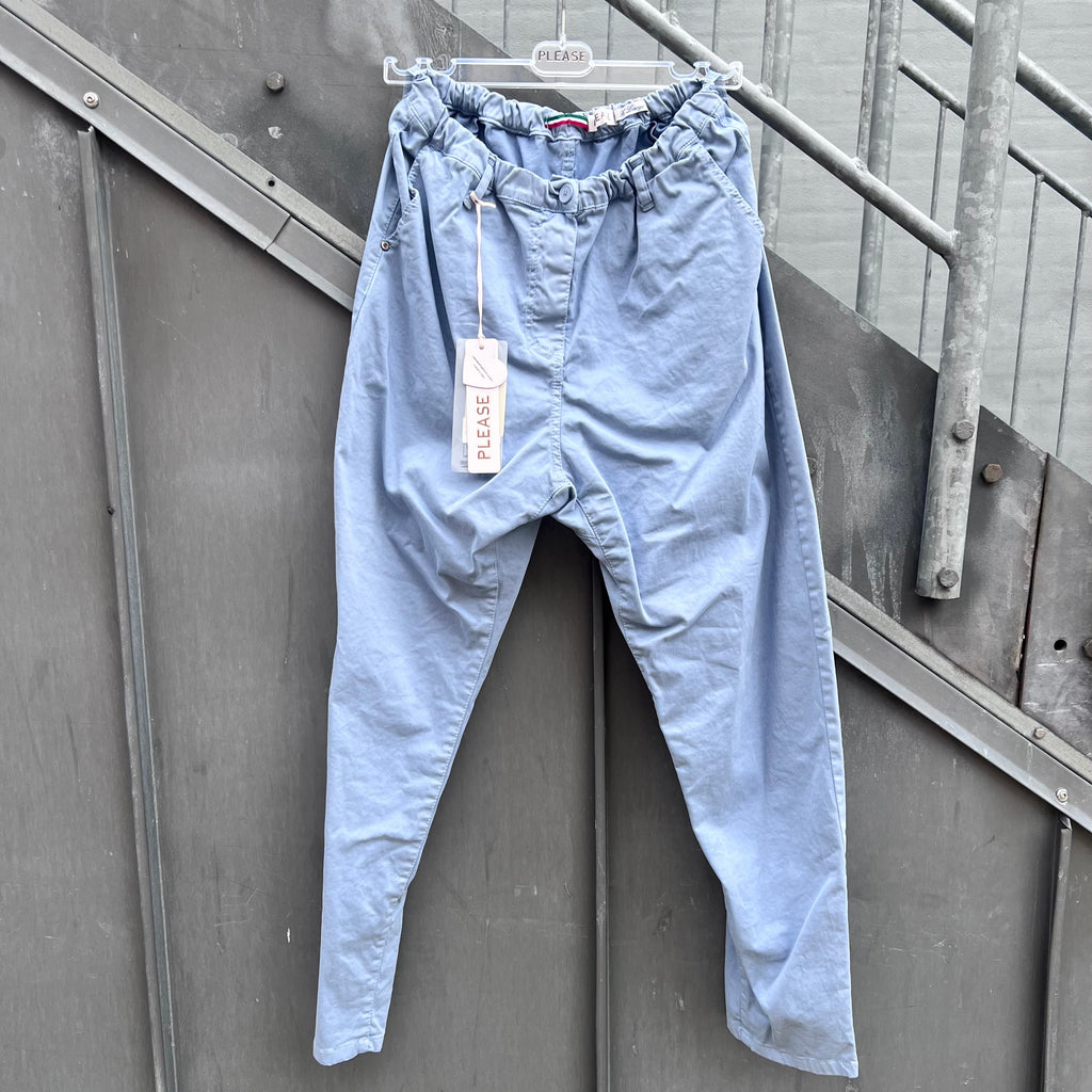 PLEASE - JEANS - CARROT COTTON - ZEN BLU