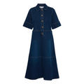 PULZ - KJOLE - DEBA 50208323 - MEDIUM BLUE DENIM