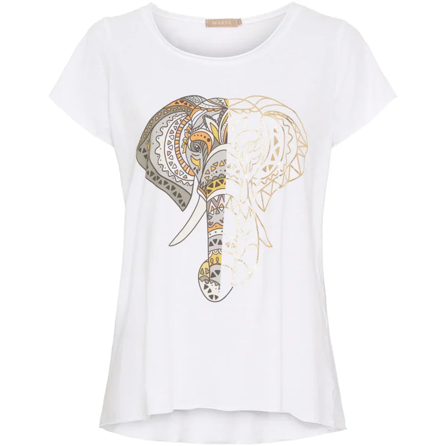 MARTA DU CHATEAU - T-SHIRT - MARIE 1535 - WHITE ELEPHANT