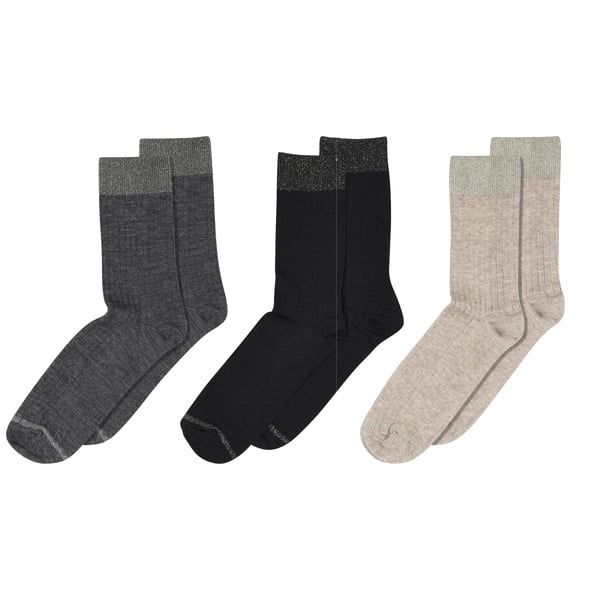 MPWOMAN - 3-PAK ULDSTRØMPER - ERINA 59556 - SORT