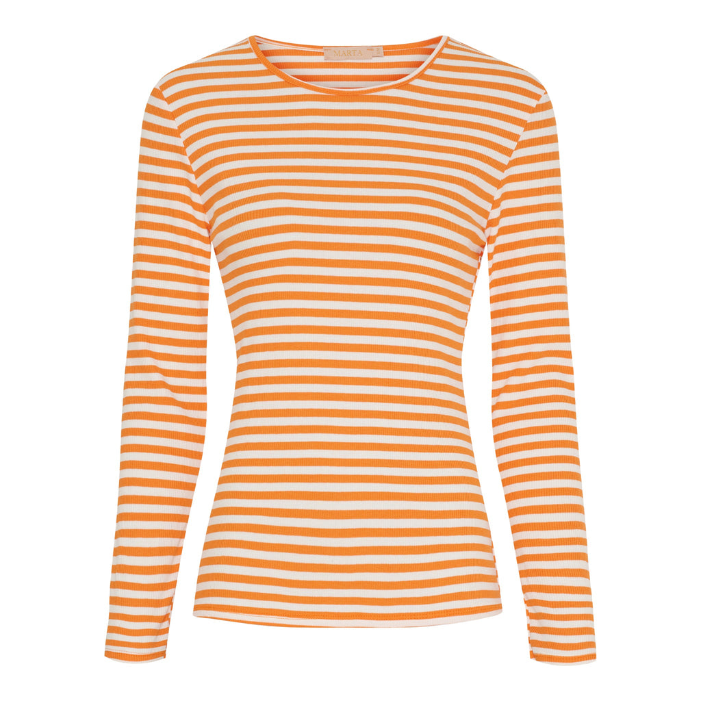 MARTA DU CHATEAU - BLUSE - JOSIANE 49066 - ARANCIO/GREGGIO
