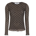 SOFT REBELS - MESH BLUSE - ROSELYN SR525-302 - COFFEE BEAN DOT