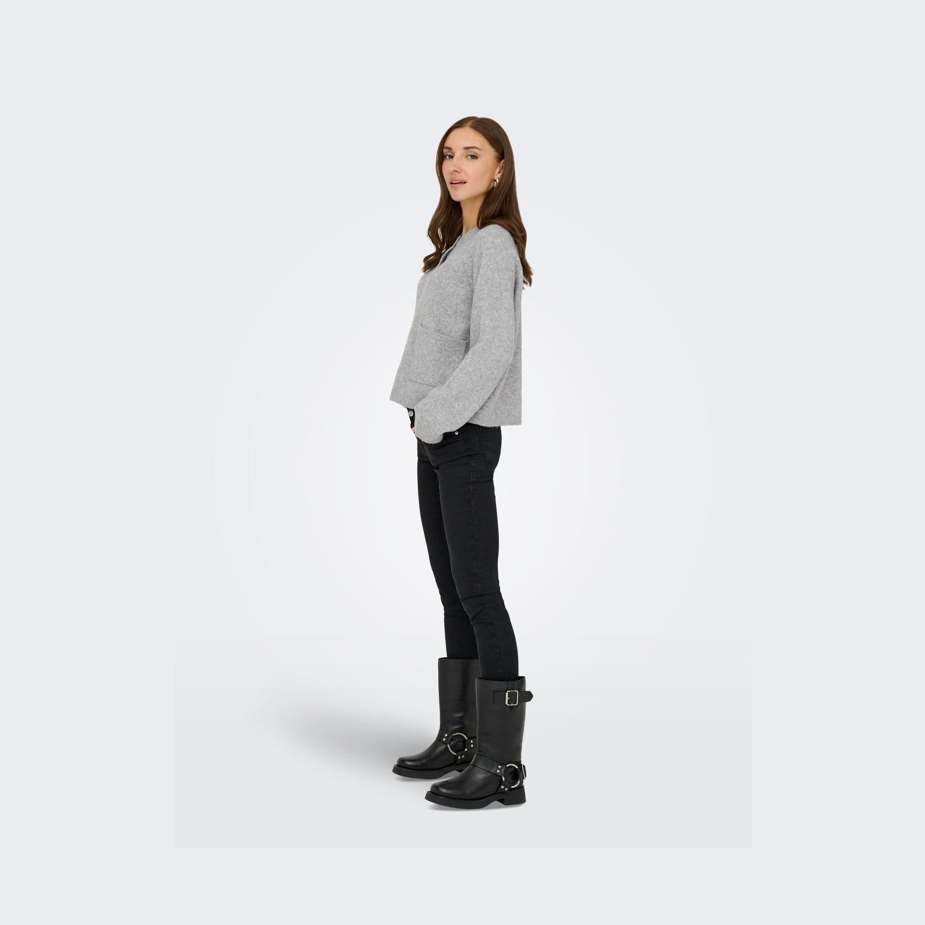 ONLY - CARDIGAN - PIEMONTE 15344118 - LIGHT GREY MELANGE