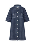 GLOBAL FUNK - KJOLE - MIRA-G -  59328815 - NAVY STRIPES