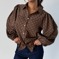 CONTINUE - SKJORTE - ALICIA DOT 15046 - BROWN