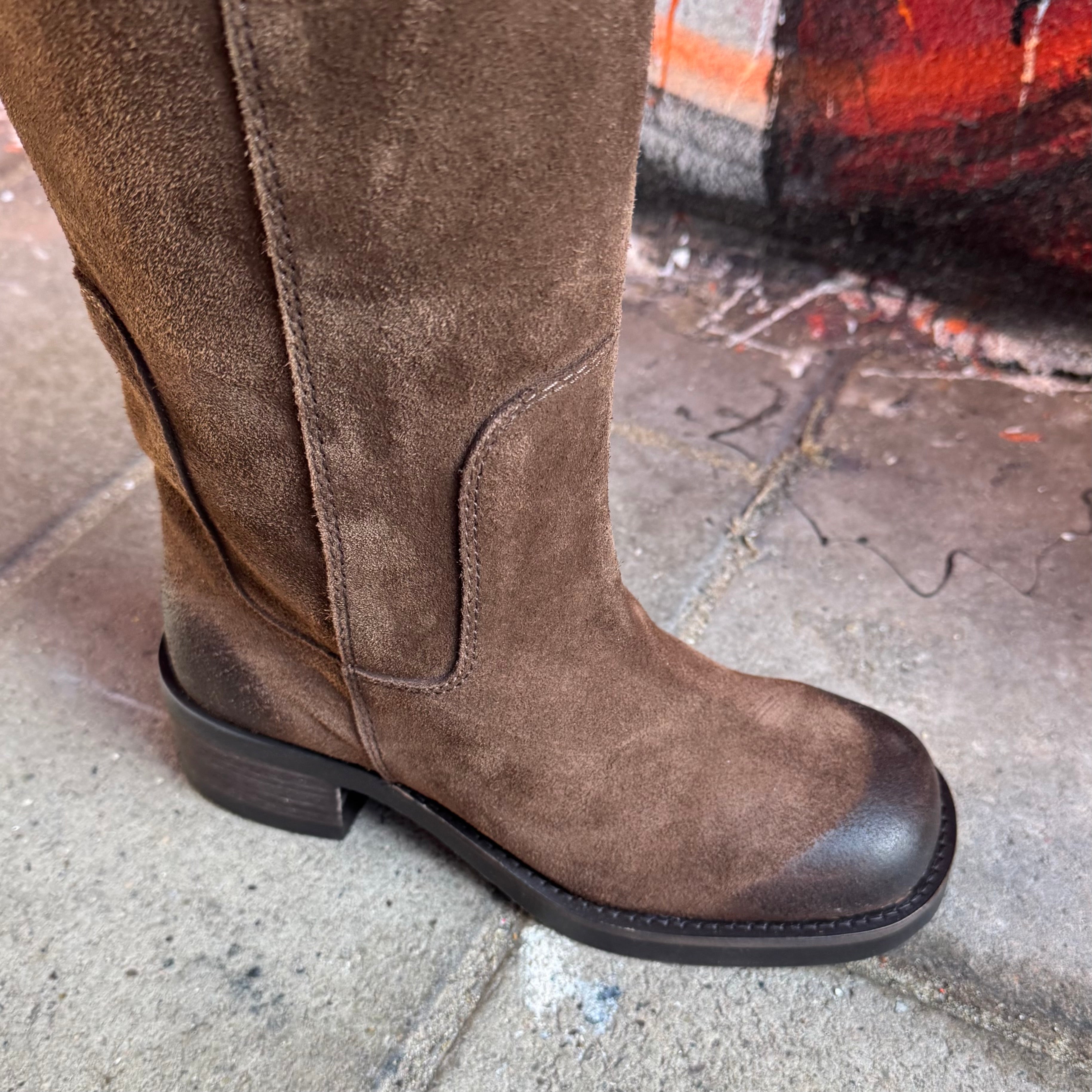 PAVEMENT - STØVLE - ANINE SUEDE 25475-1 - BROWN SUEDE