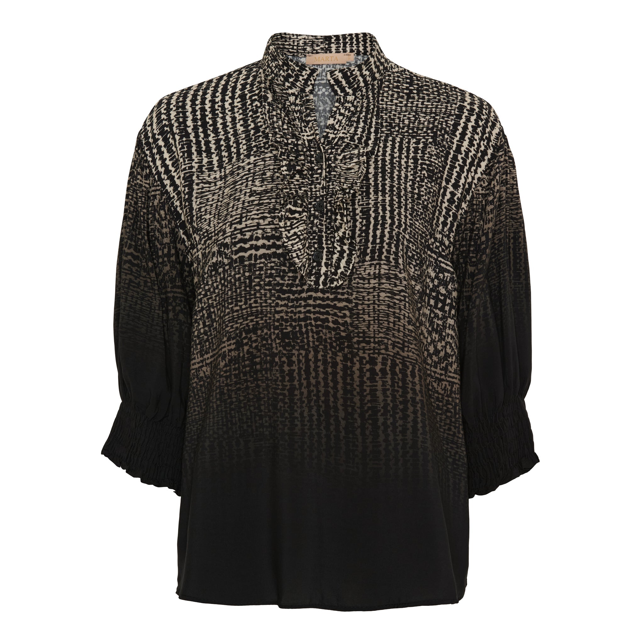 MARTA DU CHATEAU - BLUSE - UNNUR 6317 - NERO FADED 8362TPA