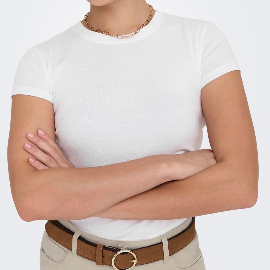 ONLY - T-SHIRT - ELINA 15320229 - HVID