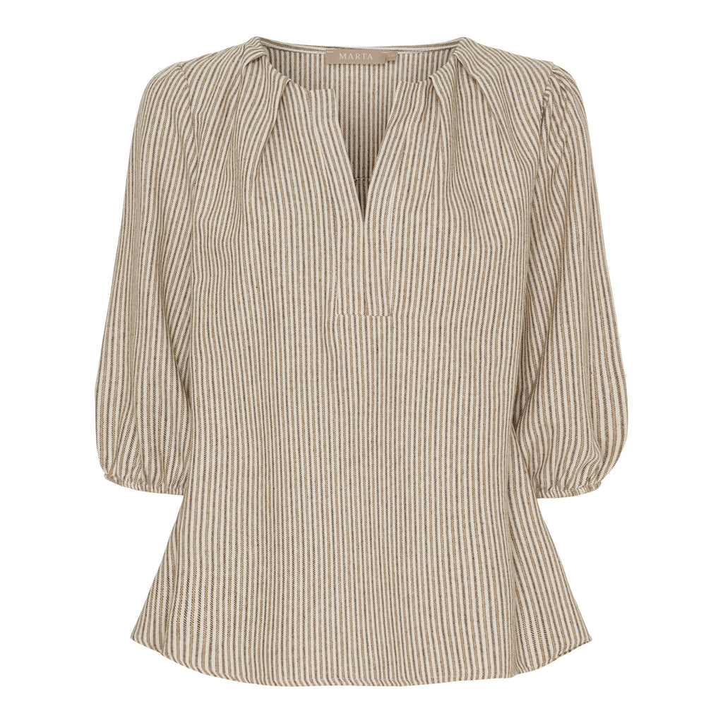 MARTA DU CHATEAU - BLUSE - SYBIL 7516 - BROWNVAR4