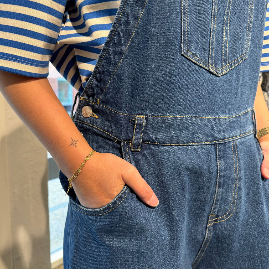 PIECES - DUNGAREE - FENNA 17161134 - DARK BLUE DENIM