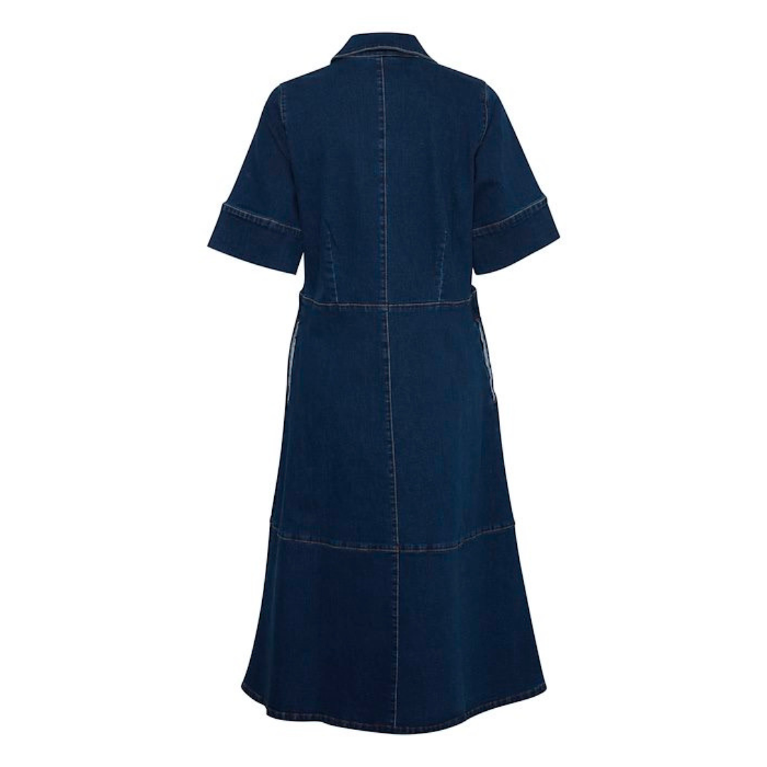 PULZ - KJOLE - DEBA 50208323 - MEDIUM BLUE DENIM