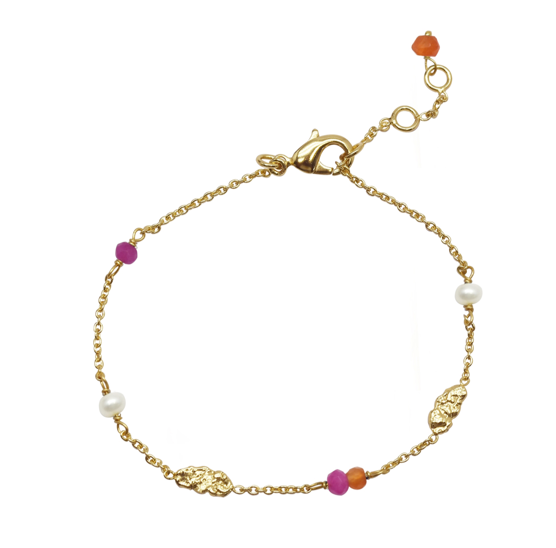 ZEFINA - ARMBÅND -  AMAZONE PINK -FORGYLDT