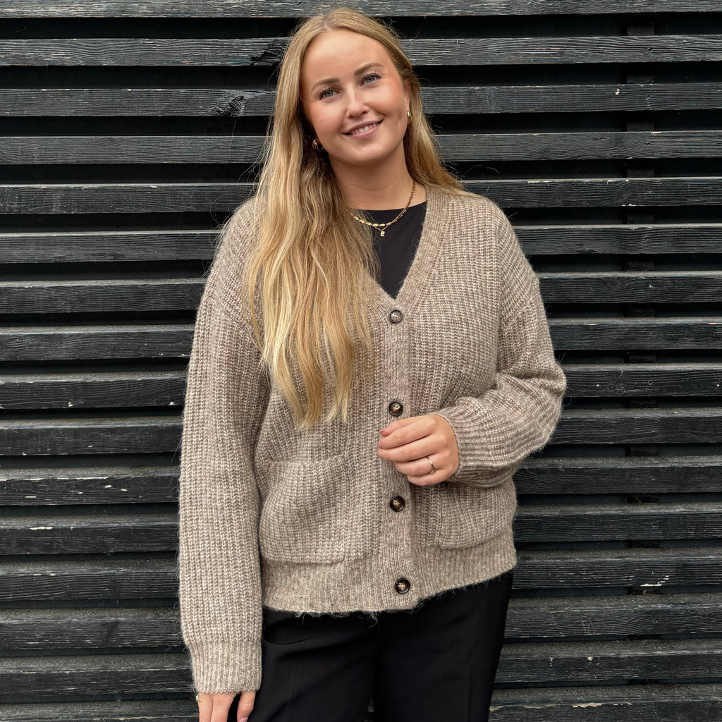 NÜMPH - CARDIGAN - ZINDI 704757 - FOSSIL MELANGE