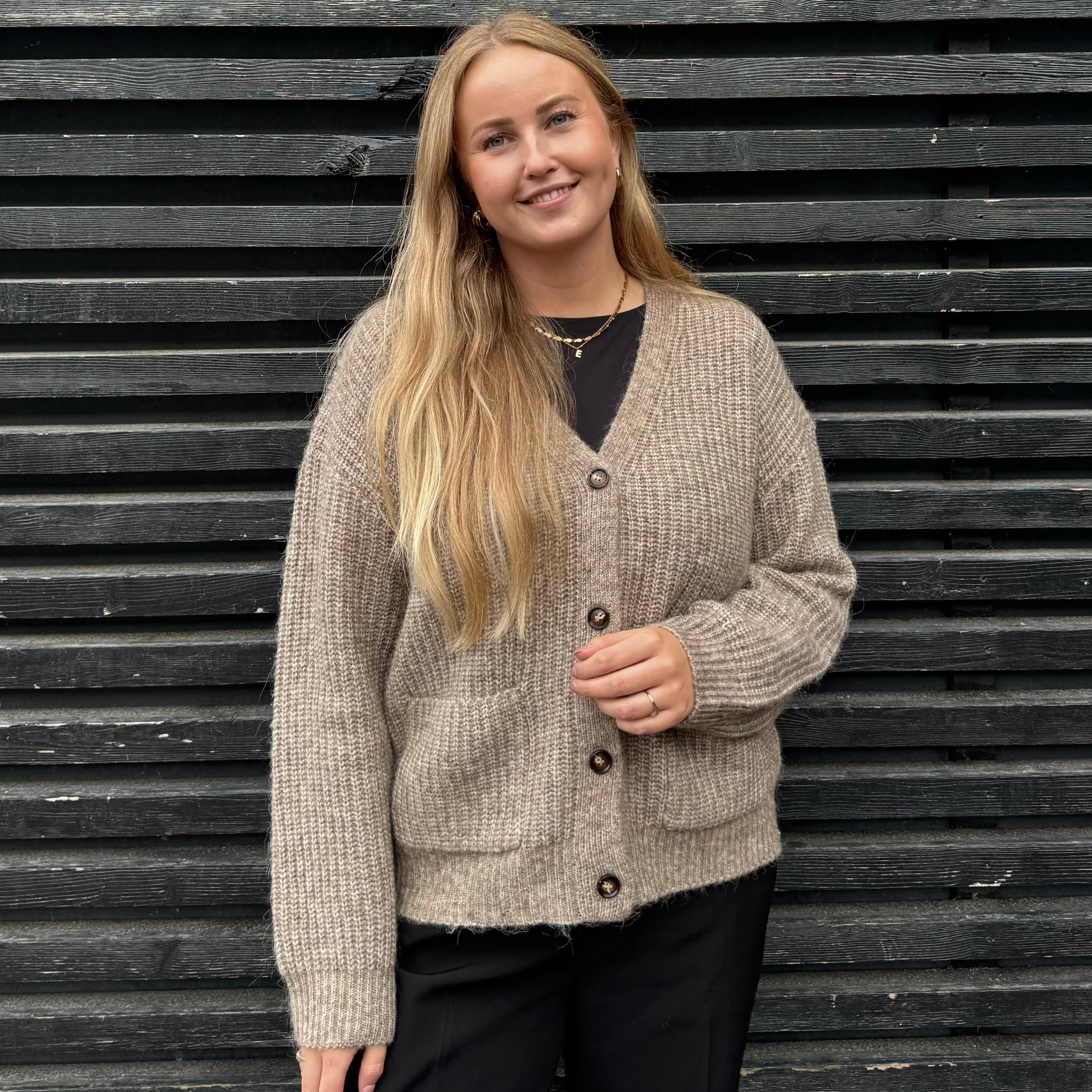 NÜMPH - CARDIGAN - ZINDI 704757 - FOSSIL MELANGE