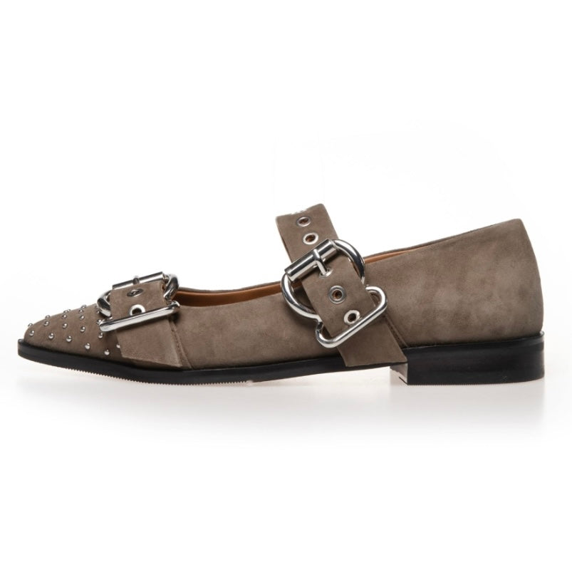 COPENHAGEN SHOES - BALLERINA - FUTURE VIBES SUEDE CS8538 - GREEN
