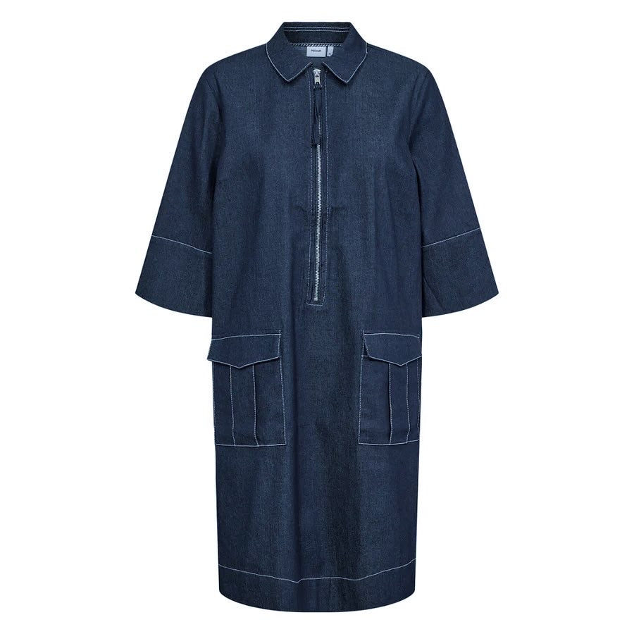 NÜMPH - DENIMKJOLE - ISSA 704177 - DARK BLUE DENIM