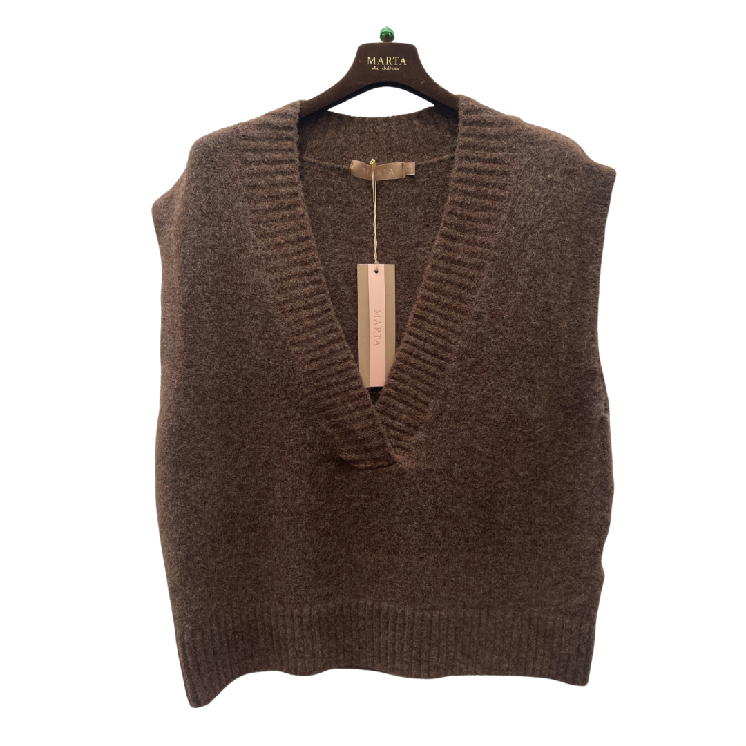 MARTA DU CHATEAU - VEST - LILA KN8038 - MORO